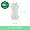 SwaddleMe by Ingenuity - Cápsula de compresión, cremallera bidireccional para cambios fáciles, 0-2 meses