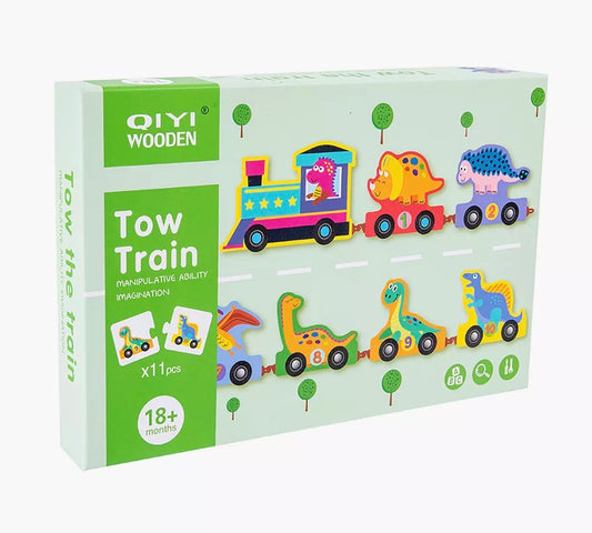 Juego Tren De Dinosaurios De Los Números Didáctico De Madera