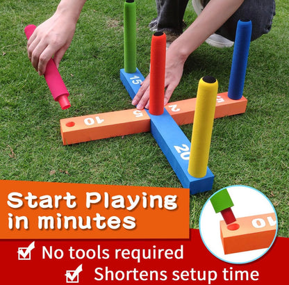 Juego de lanzamiento de aros para niños