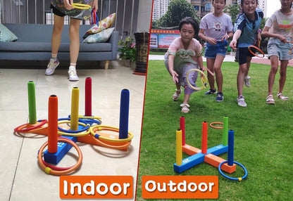 Juego de lanzamiento de aros para niños