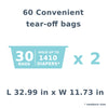 Bolsas de recambio Diaper Genie Easy Roll de 60 unidades, capacidad para hasta 2820 pañales
