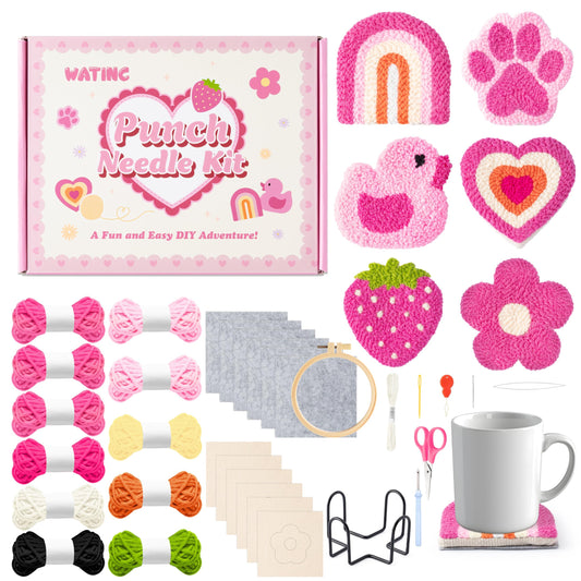 Kits de posavasos con aguja perforadora, 23 piezas, suministros de manualidades para principiantes