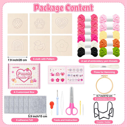 Kits de posavasos con aguja perforadora, 23 piezas, suministros de manualidades para principiantes