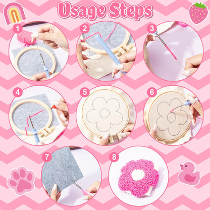 Kits de posavasos con aguja perforadora, 23 piezas, suministros de manualidades para principiantes