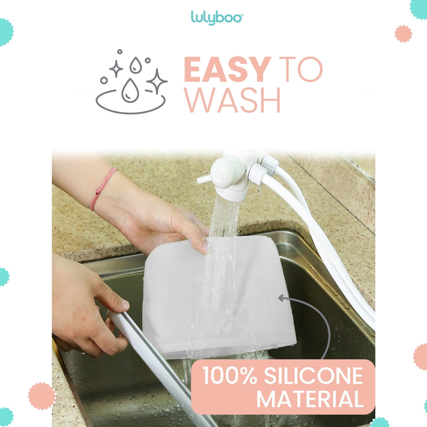 Lulyboo Bolsa de almacenamiento de leche materna de silicona reutilizable