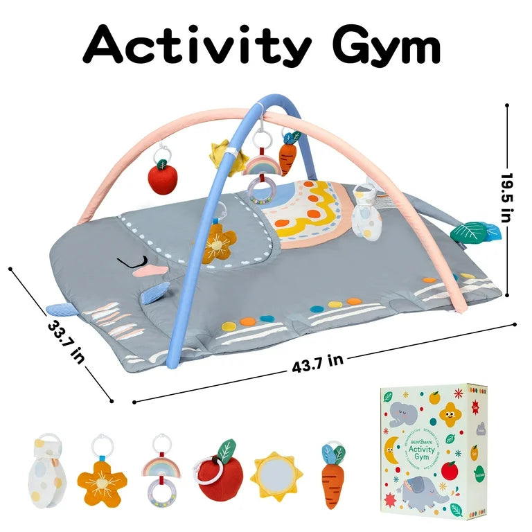 BEINGMATE Care Tapete de Juego para Bebé de Gimnasio para Tiempo Boca Abajo