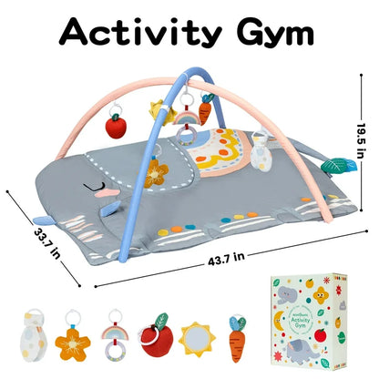 BEINGMATE Care Tapete de Juego para Bebé de Gimnasio para Tiempo Boca Abajo