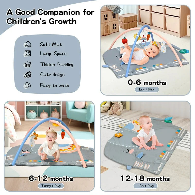 BEINGMATE Care Tapete de Juego para Bebé de Gimnasio para Tiempo Boca Abajo
