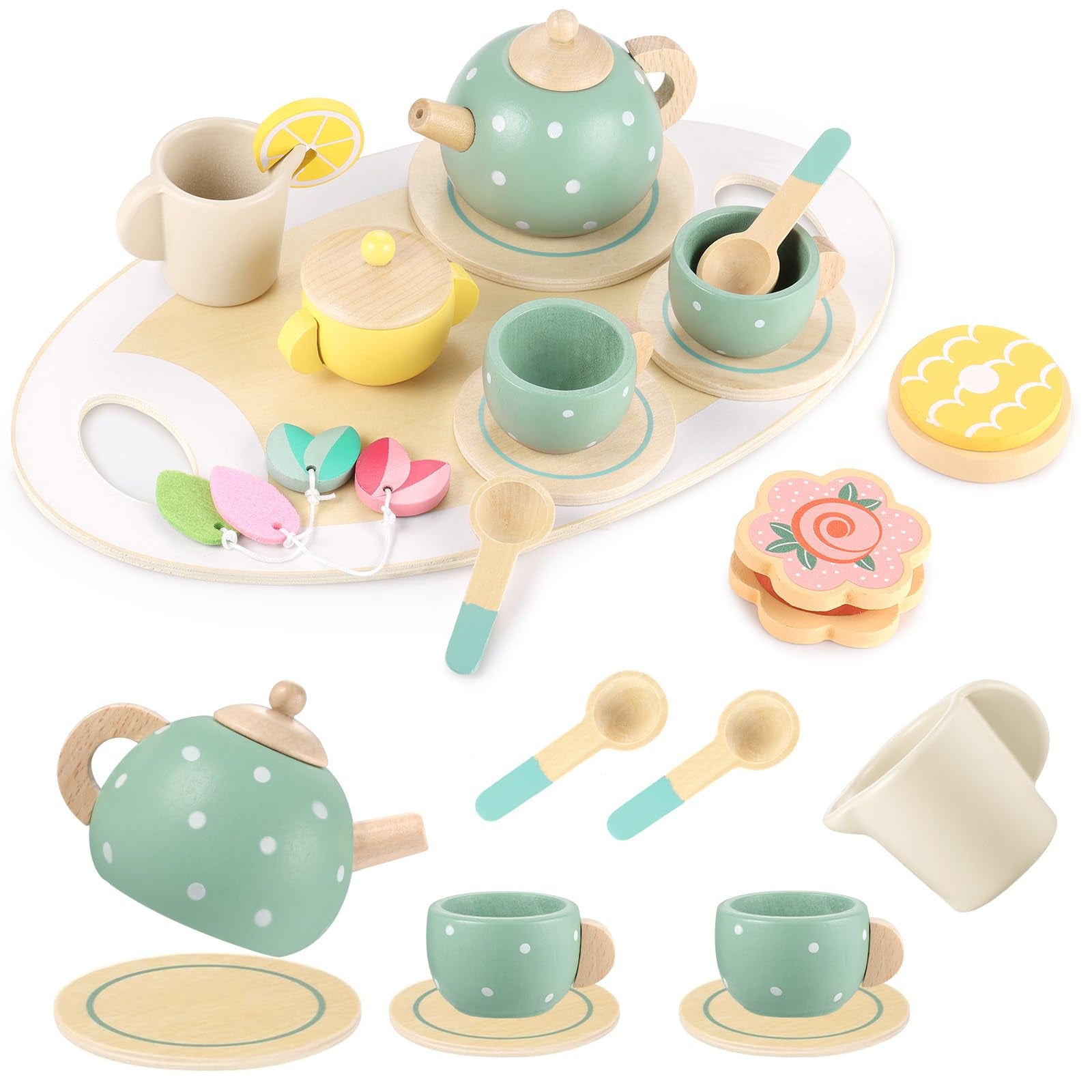 GAGAKU Juego de té de madera
