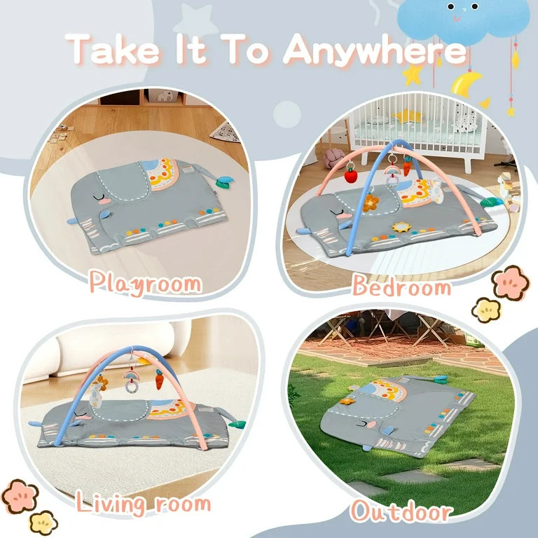 BEINGMATE Care Tapete de Juego para Bebé de Gimnasio para Tiempo Boca Abajo