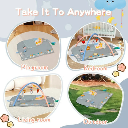 BEINGMATE Care Tapete de Juego para Bebé de Gimnasio para Tiempo Boca Abajo