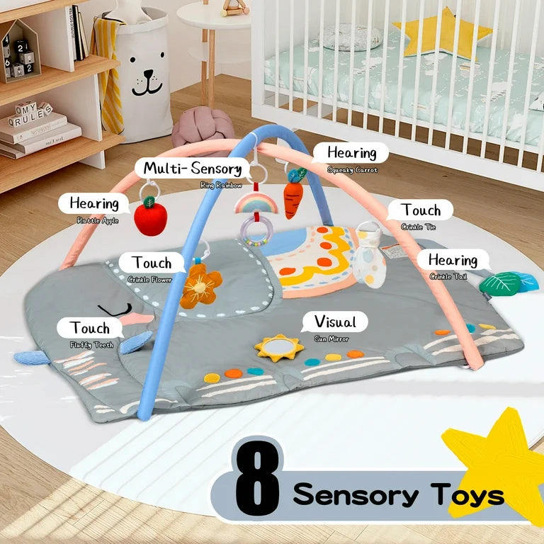BEINGMATE Care Tapete de Juego para Bebé de Gimnasio para Tiempo Boca Abajo
