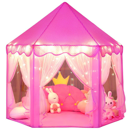 wilwolfer Tienda de campaña tipo castillo de princesa para niñas