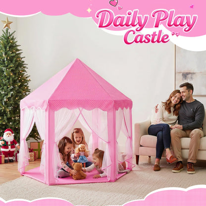 wilwolfer Tienda de campaña tipo castillo de princesa para niñas