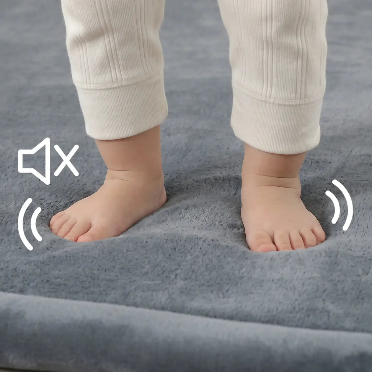 Tapete de juego HulooSleep® Elasti-Foam™ de color sólido, 50x50 pulgadas