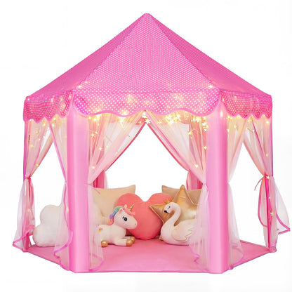 wilwolfer Tienda de campaña tipo castillo de princesa para niñas