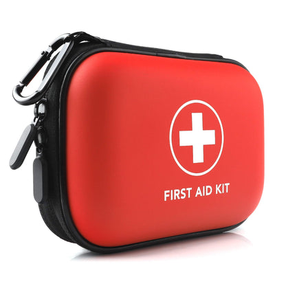 Kit de primeros auxilios mini, 138 piezas con carcasa dura