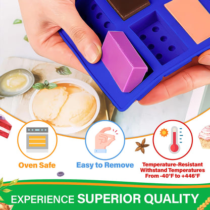 6 moldes de silicona para chocolate