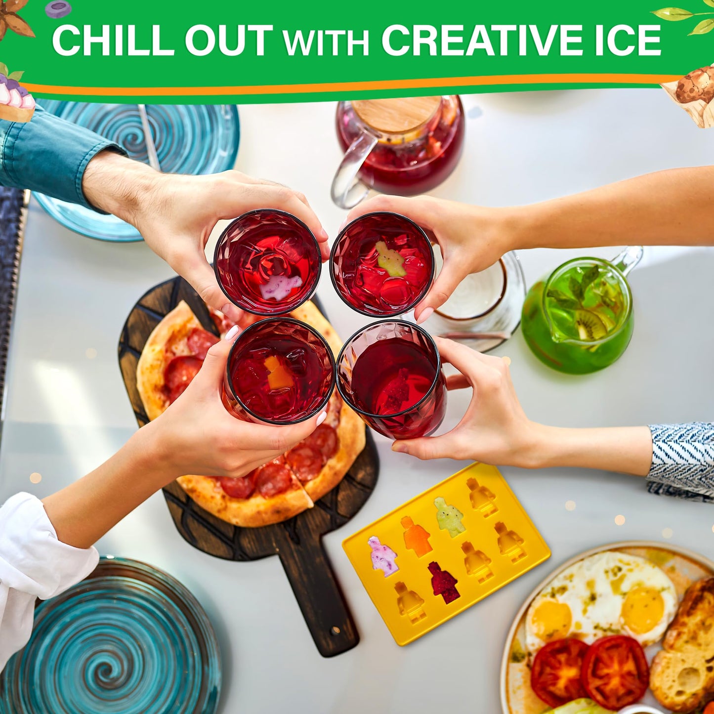 6 moldes de silicona para chocolate