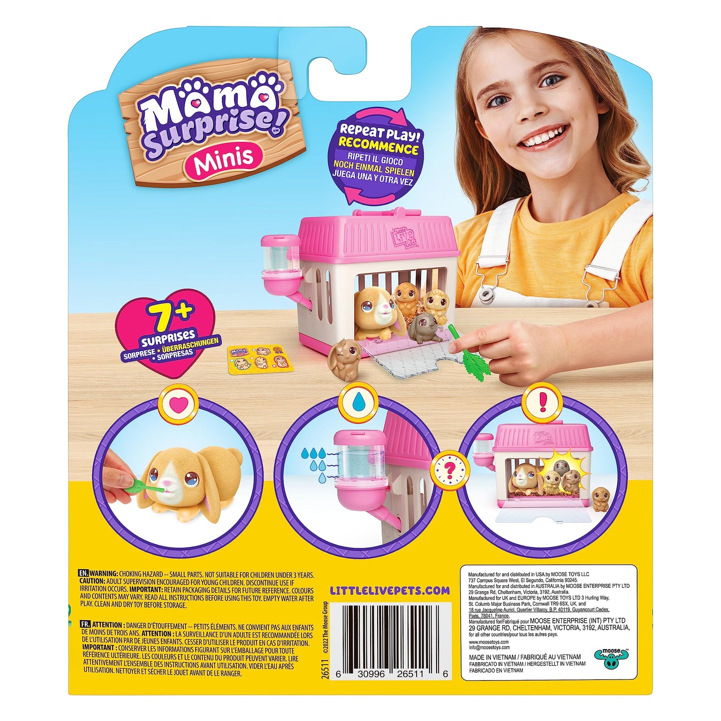 Little Live Pets Paquete de juego de conejito bebé