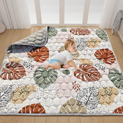 Alfombra de juegos para bebés FLAGAV de 50” x 50” – Alfombra de juegos acolchada antideslizante