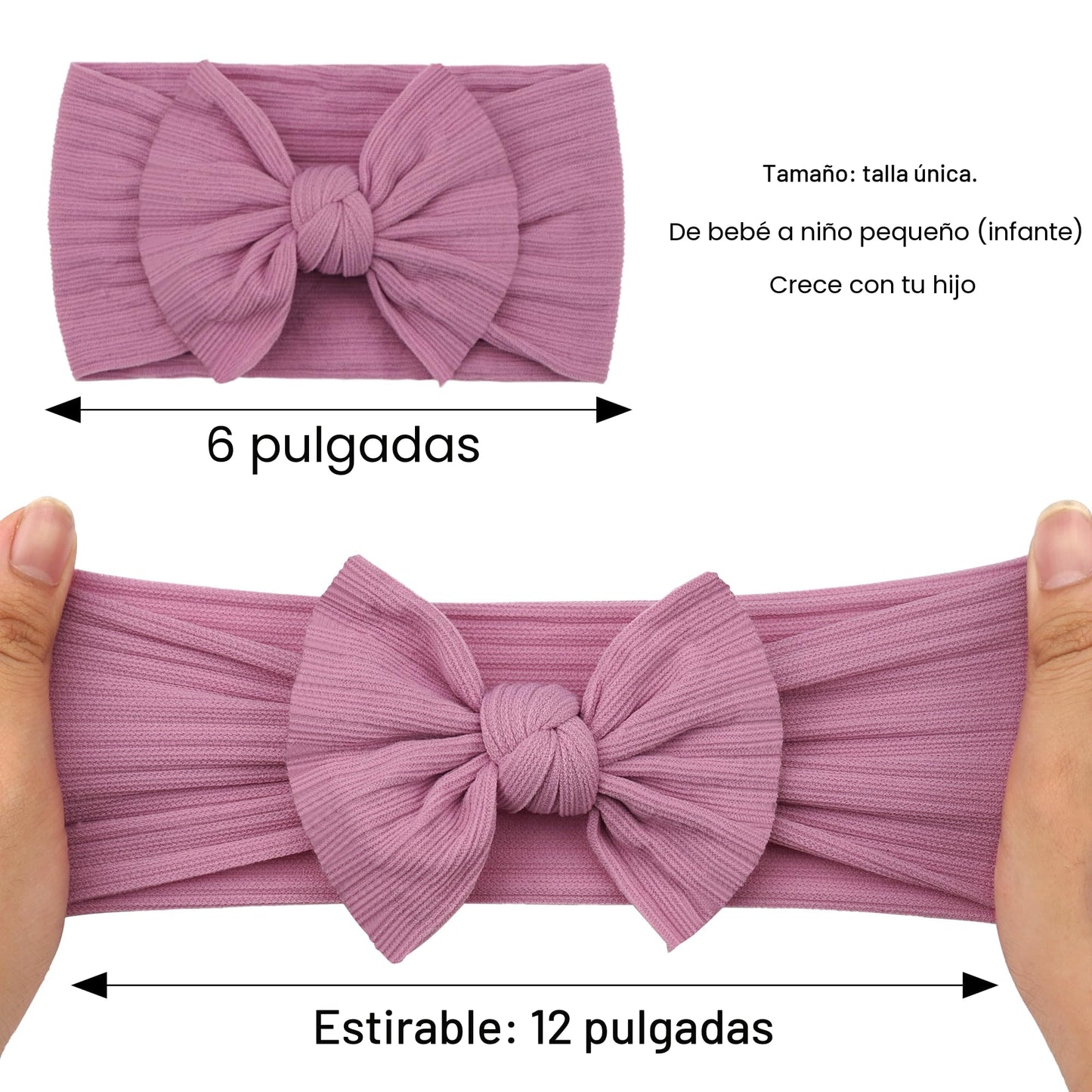 CÉLLOT Diademas de nudo suave súper elásticas de 10 colores con lazos para el pelo