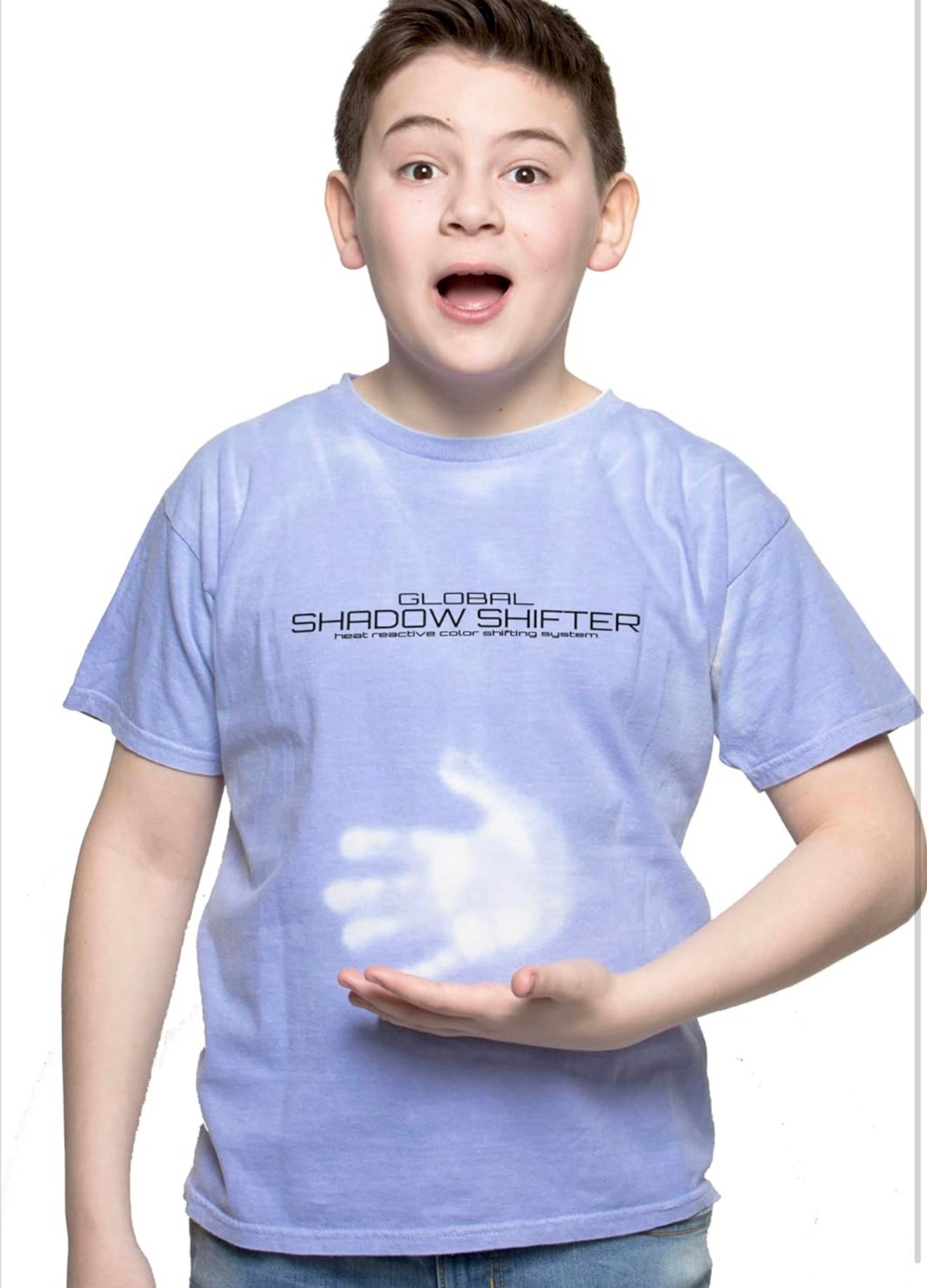 Camiseta infantil que cambia de color al calor, talla M