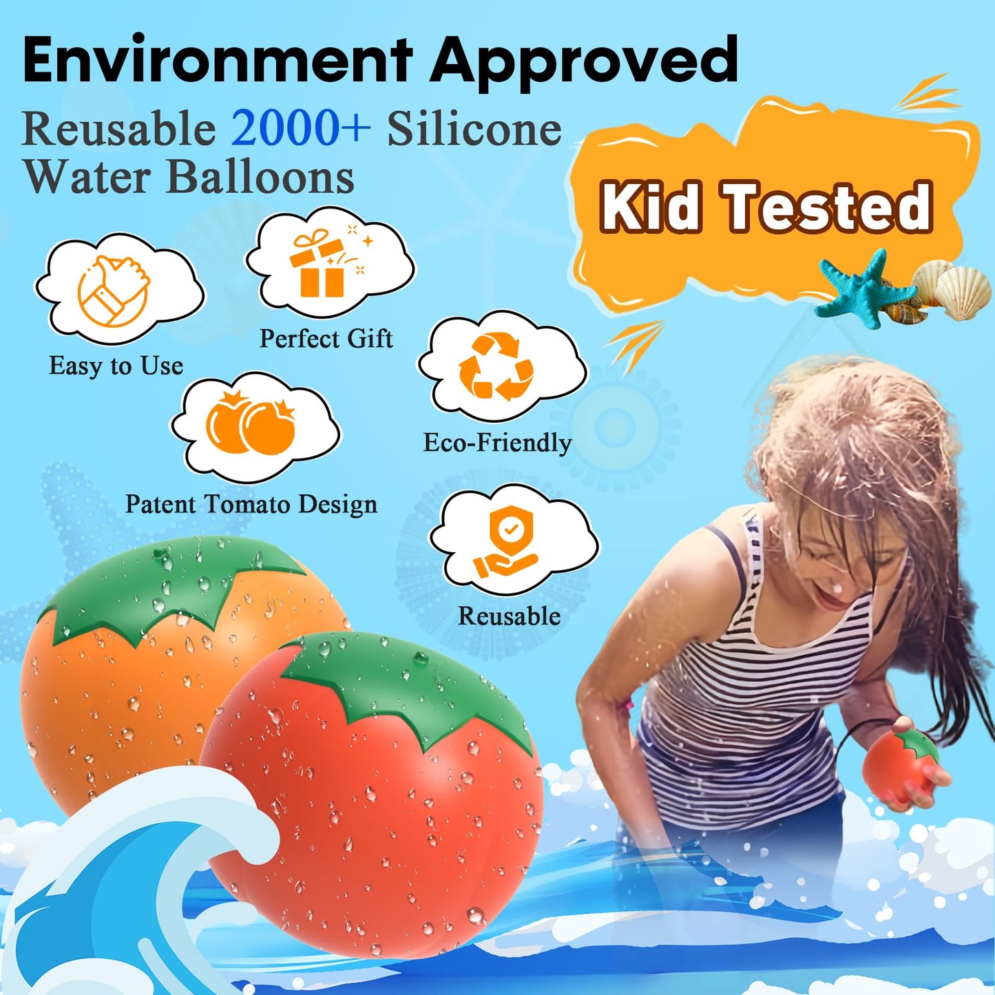Globos de agua reutilizables
