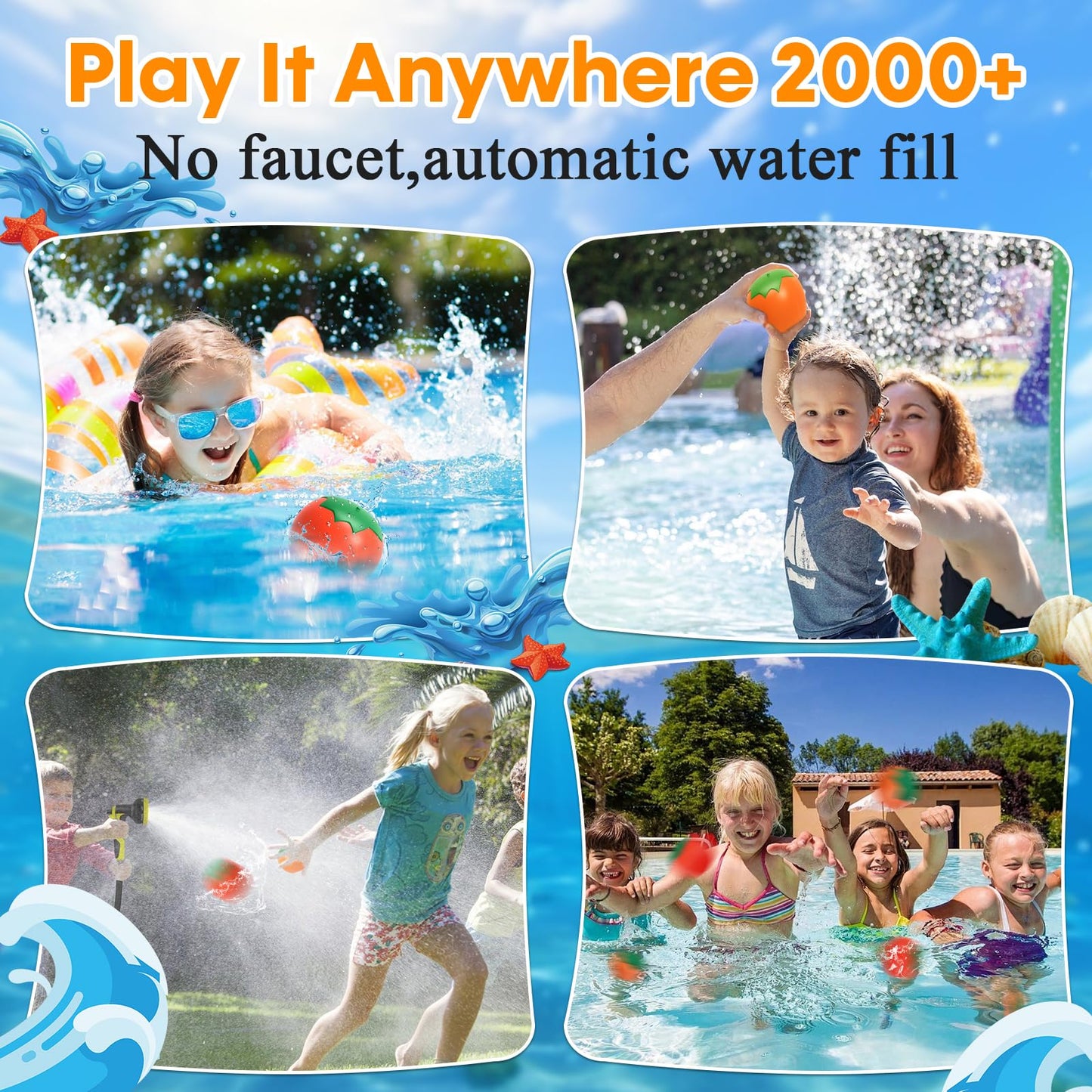 Globos de agua reutilizables
