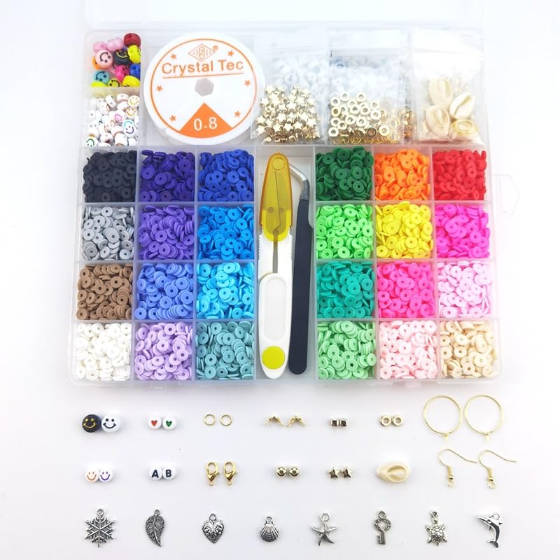 Accesorios de joyería de bricolaje: cuentas de arcilla suave de 0.236 in