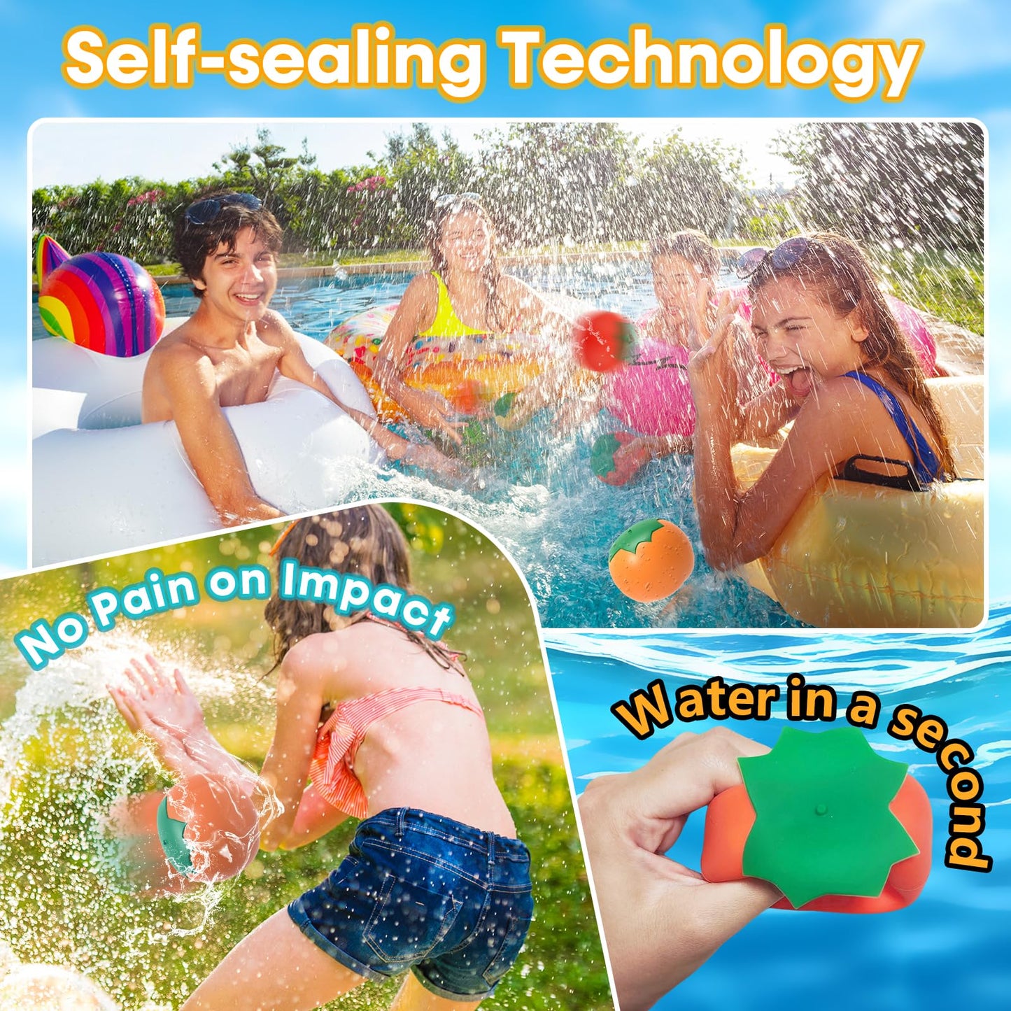 Globos de agua reutilizables