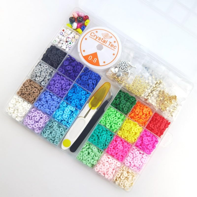 Accesorios de joyería de bricolaje: cuentas de arcilla suave de 0.236 in