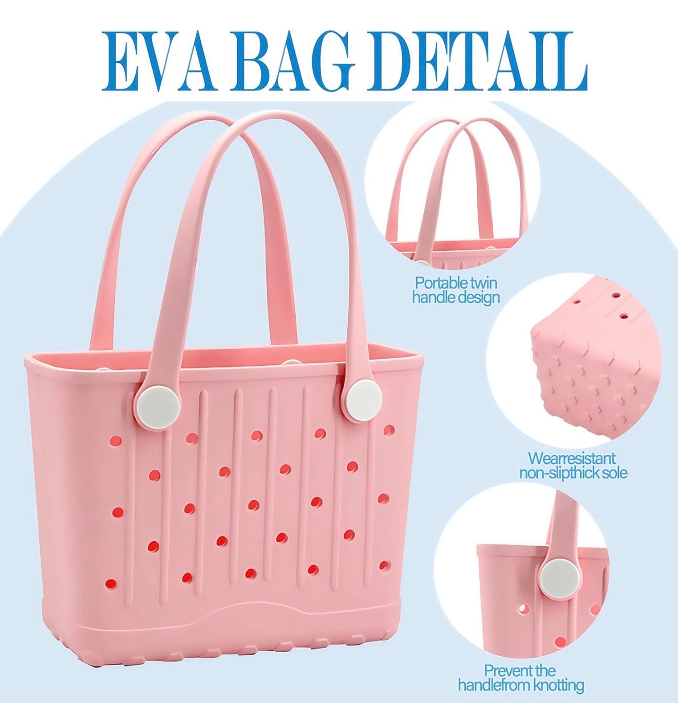 Bolsa Tote de Goma Pequeña Bolsa de Playa Tote de Playa Impermeable