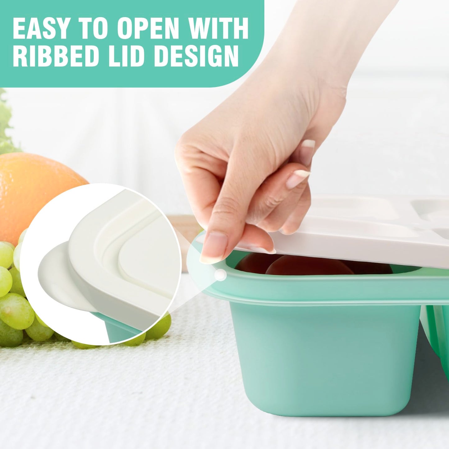 Bentgo Easyboxes - Recipientes de 4 compartimentos para aperitivos