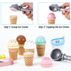 WHOHOLL Juego de mostrador de helados de madera