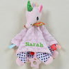 Manta de seguridad de unicornio rosa con peluche