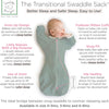Saco de bebé SwaddleDesigns de transición, 0-3 meses