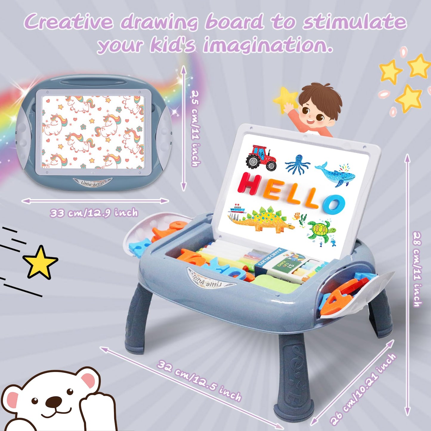 juguetes para niños pequeños con letras y números magnéticos