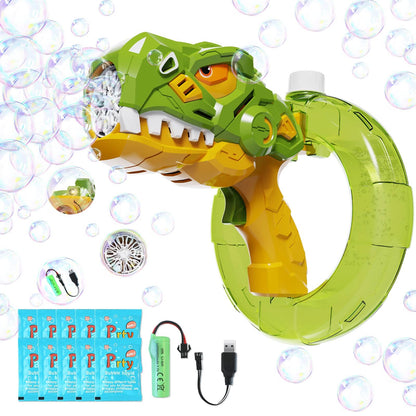 Pistola de burbujas de dinosaurio