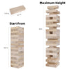 GOTHINK Juego de torre gigante de caída, torre grande de hasta más de 3.2 pies, 60 piezas