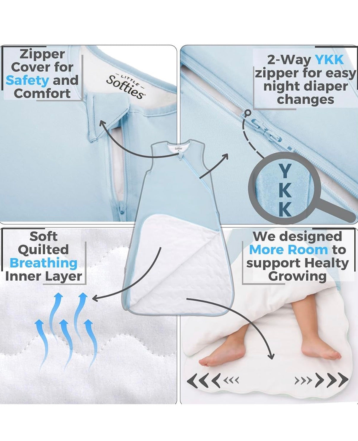 Saco de dormir para bebé 1.0 TOG, 18-36 meses