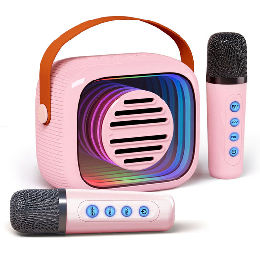 Mini máquina de karaoke para niños con altavoz Bluetooth, 7 modos de cambio de voz