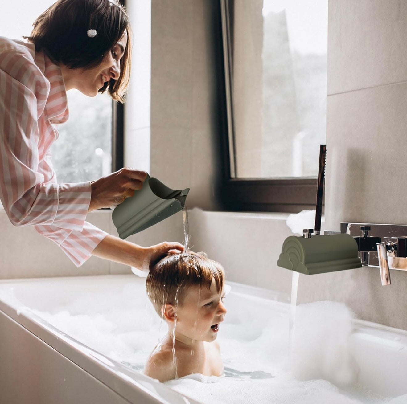Cubierta de silicona suave para grifo de bañera para bebés y niños
