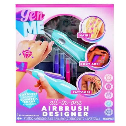 GenMe 3 en 1 Airbrush Designer: Kit de manualidades para niños