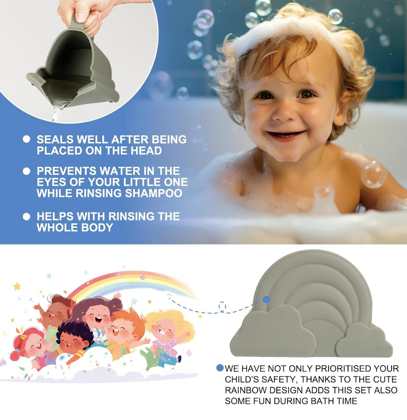 Cubierta de silicona suave para grifo de bañera para bebés y niños