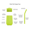 ez pz Happy Cup + sistema de pajita, taza 100% silicona + popote