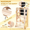Taburete de cocina 4 en 1, torre plegable de aprendizaje con pizarra