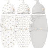 KeaBabies Paquete de 3 swaddles de 0-3 meses