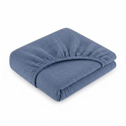 Sábanas ajustadas de cuna Bearmoss de muselina 100% algodón para bebé