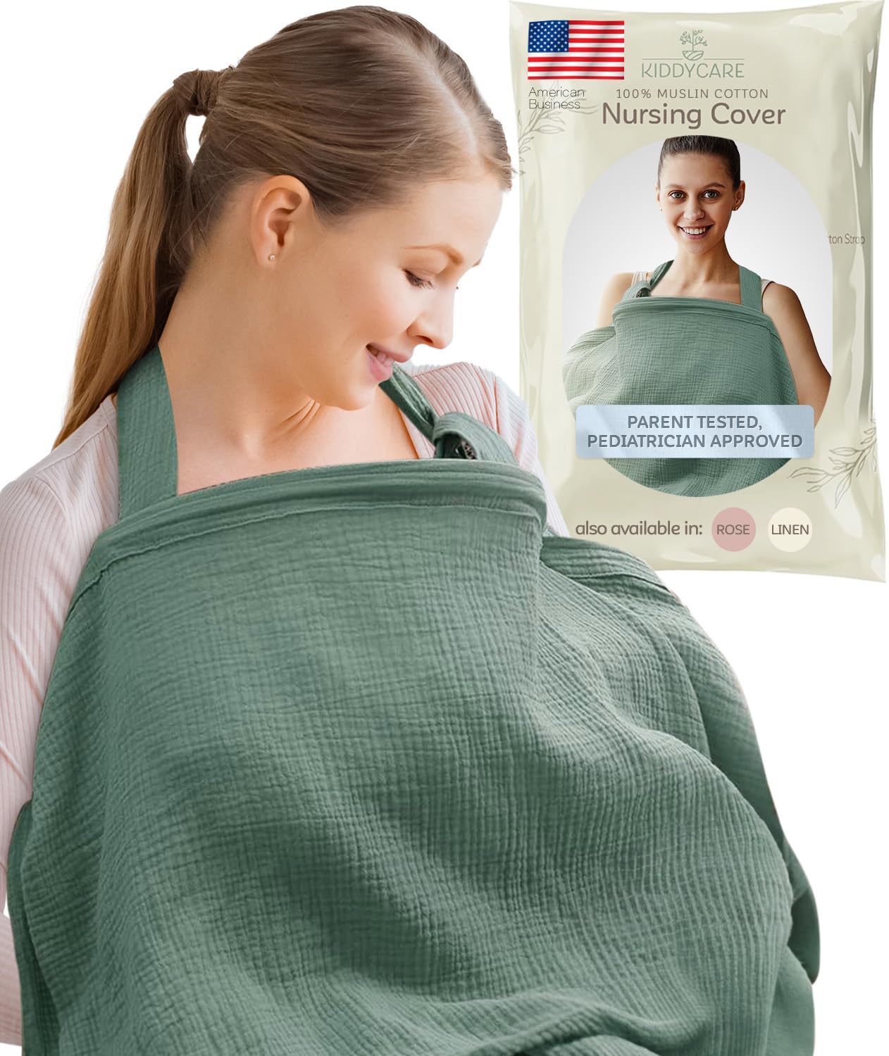 Kiddycare Funda de lactancia, fundas de muselina de algodón para lactancia